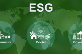 ESG concept of environmental, social and governance icons, corpo